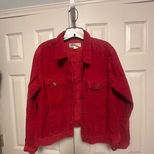 Old Navy Red Corduroy Jacket size L